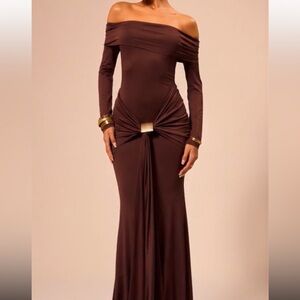 MUSERA long sleeve maxi dress